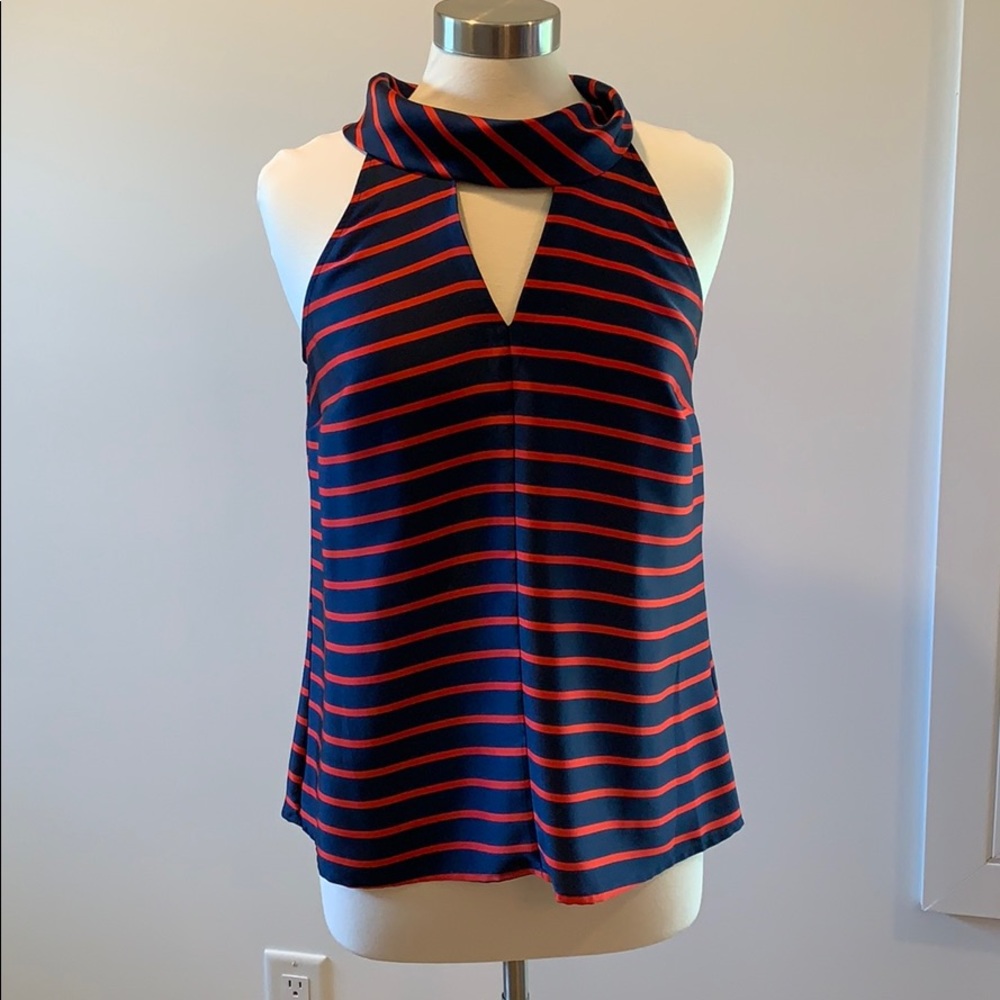 Striped Sleeveless Blouse